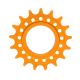 Lasco 17 tooth Anodised Single Speed Sprocket-Gold